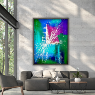 Electric bloom 160x107 cm